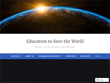 Tablet Screenshot of edtosavetheworld.com